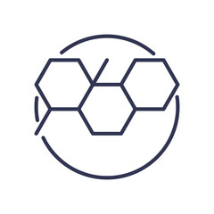 Fototapeta premium Hexagonal molecular structure symbolizing lithium compounds.