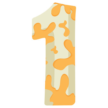 number 1 design for new year with animal design namely white python with yellow spots, vector