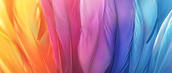 Abstract Colorful Feathers Pattern Background Texture