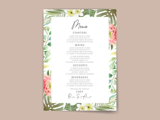 hand painted chrysanthemum wedding invitation card template