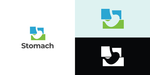 stomach logo. Simple vector logo design for medical human health.