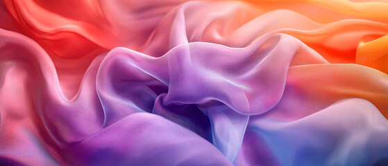 Fototapeta premium Abstract Colorful Silk Fabric Draped Texture Background