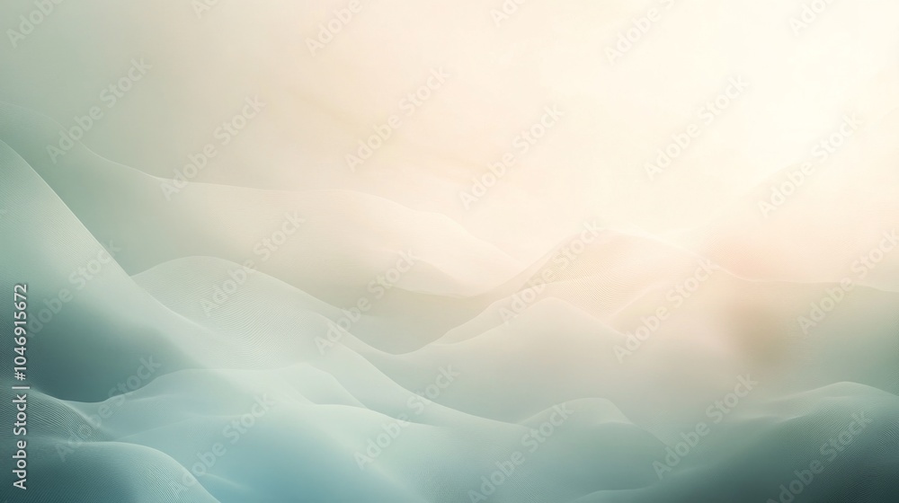 Aufkleber serene waves of soft abstract light