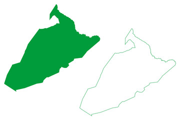 Sao Gabriel municipality (Bahia state, Municipalities of Brazil, Federative Republic of Brazil) map vector illustration, scribble sketch Sao Gabriel map