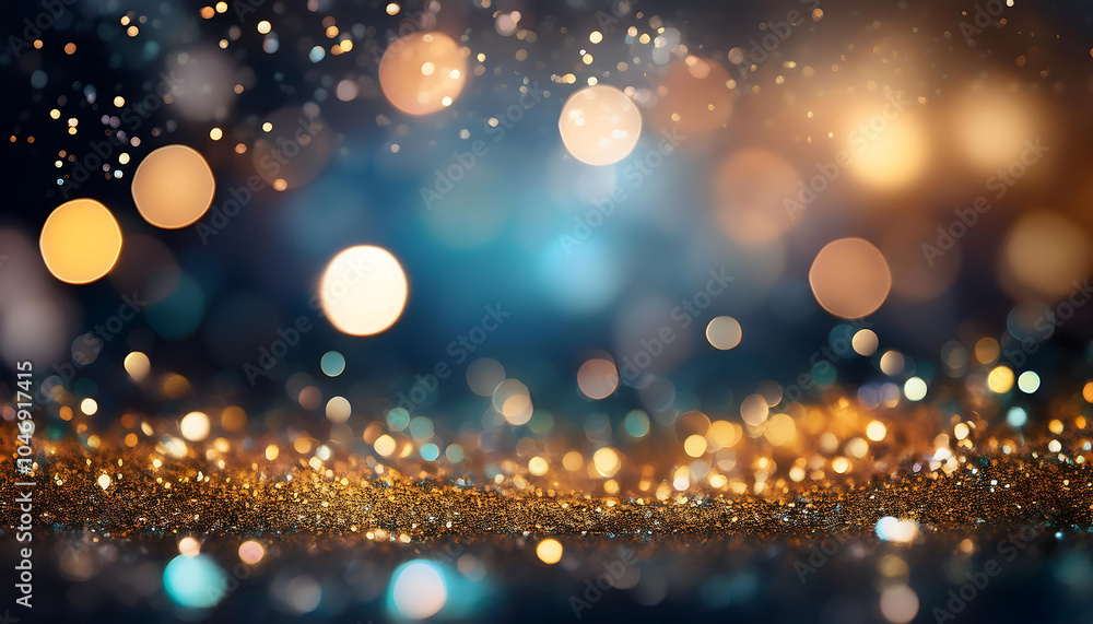 Poster abstract glitter lights feature a background in metallic colors with a defocused presentati_1(134)