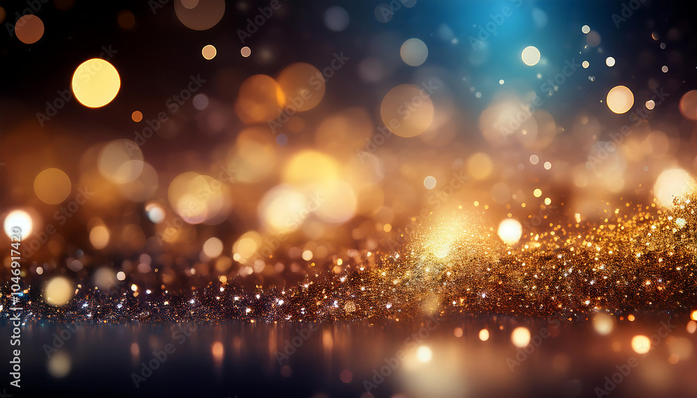 Poster abstract glitter lights feature a background in metallic colors with a defocused presentati_1(135)