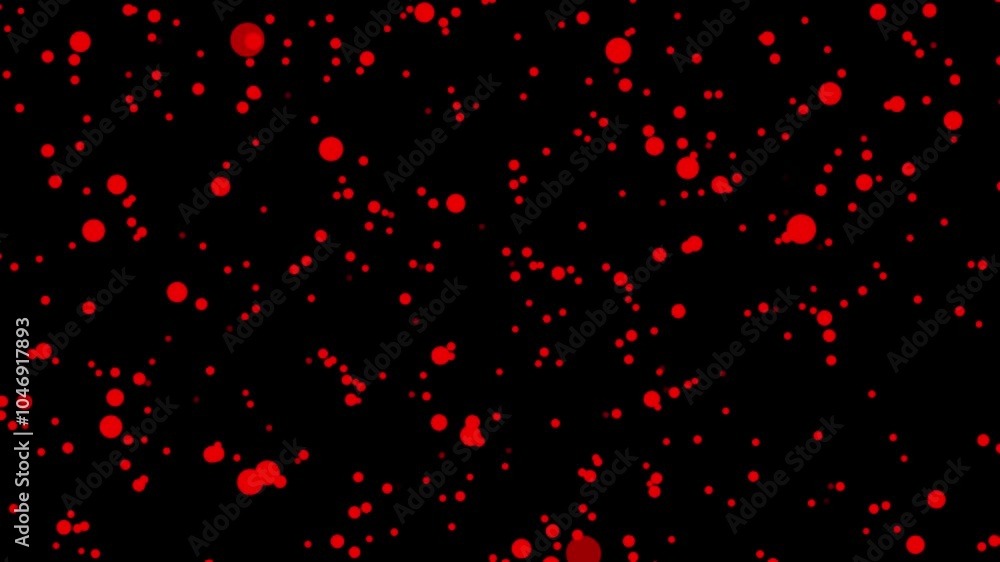 Poster red color icon cyclic, animated and colorful animation black background