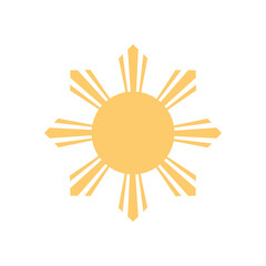 Sun emblem of Philippines.  Vector illustration