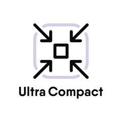 Ultra Compact information sign icon
