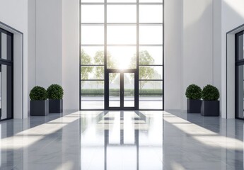 Fototapeta premium Modern Lobby Entrance.