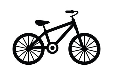 Fototapeta premium Electric Bicycle Vector Silhouette 