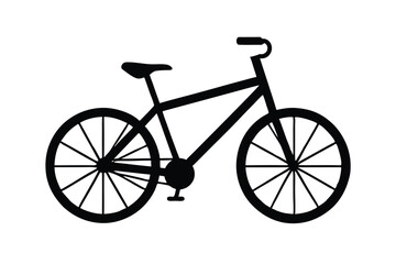Electric Bicycle Vector Silhouette 