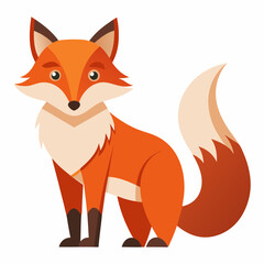 Obraz premium fox cartoon isolated on white