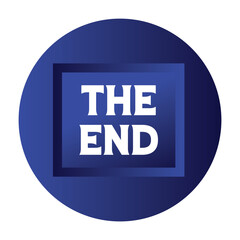 The end button icon. End icon on white background. vector illustration.