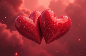 Obraz premium red heart with petals