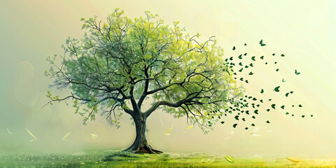 A family tree, branching out across generations, its leaves bearing the names and dates of birth, marriage, and death.