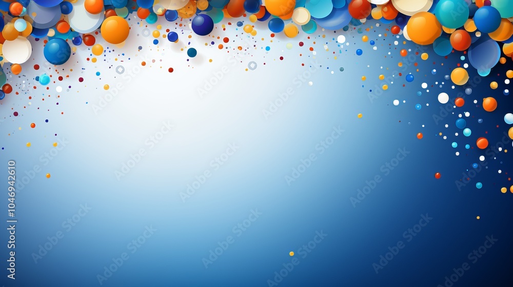 Poster colorful abstract background with circles and dots creating a festive atmosphere