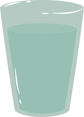 Glass of water cartoon