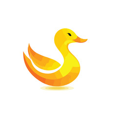 Abstract Duck Logo Design Template Vector Illustration
