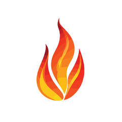 Sleek Abstract Fire Logo Design Template Vector Illustration