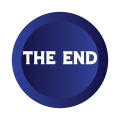 The end button icon. End icon on white background. vector illustration.