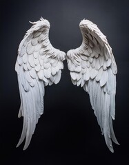  Angel Wings isolated on the black background