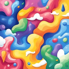 Vibrant Abstract Surreal Scene