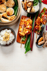 Various of asian meals. Asian food concept.