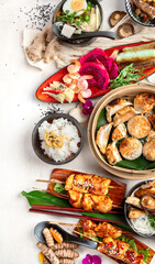 Various of asian meals. Asian food concept.
