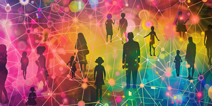 An intricate web of interconnected relationships, symbolized by a vibrant, color-coded genogram, depicting the complexities of a modern European family.