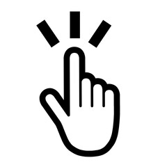 指さし　アイコン　記号　サイン タッチ　ワンポイント　手　イラスト	