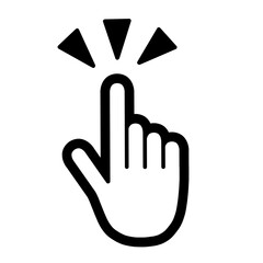 指さし　アイコン　記号　サイン タッチ　ワンポイント　手　イラスト