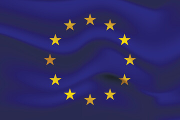 Flag of European Union. EU national symbol in official colors. Template icon. Abstract vector background