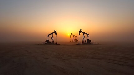 Dramatic visual of oil mining merging seamlessly with a growing forex chart silhouetted by the setting sun in the backdrop symbolizing the dynamic interplay between energy finance