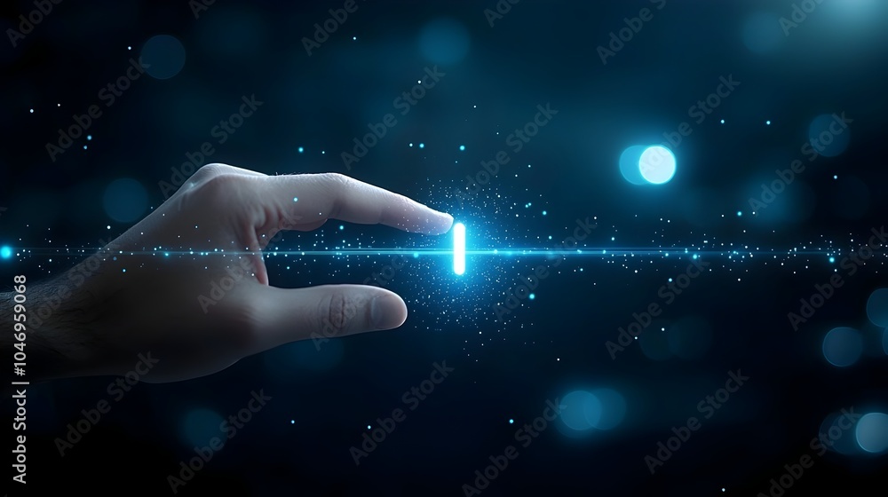 Poster Polygonal Hand Meets Businessman s Finger in Futuristic Digital Realm Symbolizing the Evolving of Technology and Business  A Conceptual of Modern Innovation and Digital Transformation