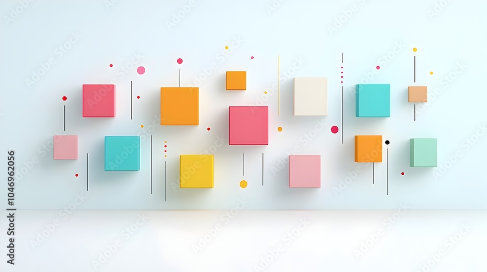 Poster minimalist poster with vibrant geometric prism shapes on a modern gradient background perfect for so