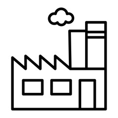 Factory Vector Line Icon Design