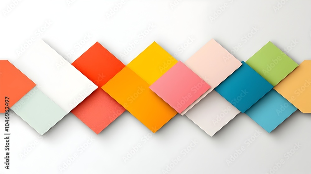 Poster vibrant gradient color geometric prism shapes minimalist creative design template perfect for social