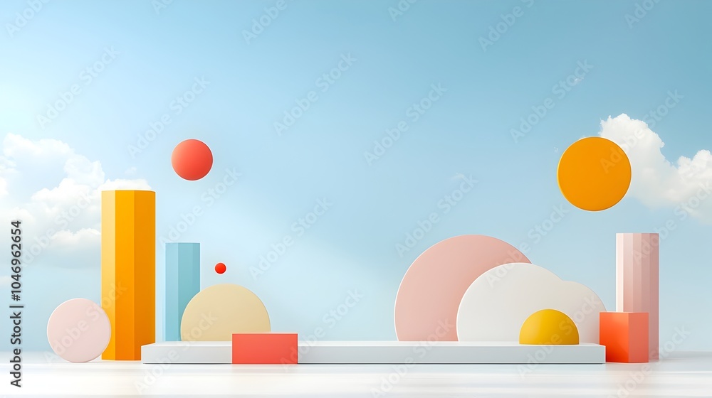 Poster modern gradient poster featuring bold geometric prisms in a minimalist layout designed for social me