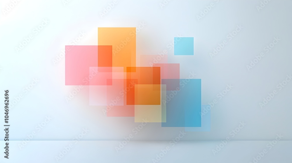 Aufkleber Captivating abstract background design featuring a modern layout of geometric prism shapes in a vibrant gradient color scheme perfect for social media banners advertising covers