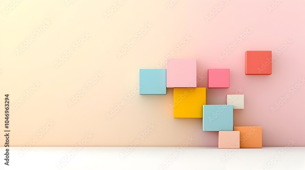 Poster Stunning abstract geometric prisms set against a vibrant gradient backdrop perfect for creating eye catching minimalist social media covers banner designs and flyer templates