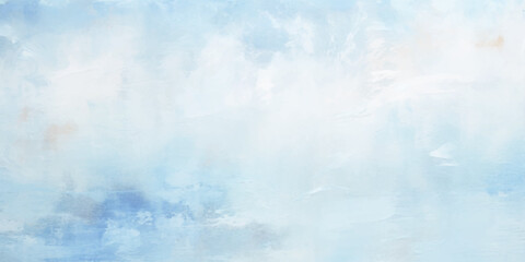 Obraz premium Hand painted abstract soft sky blue watercolor sky and clouds. blue wall grunge background.