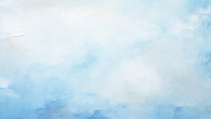 Hand painted abstract soft sky blue watercolor sky and clouds. blue wall grunge background.