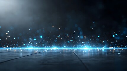 Ethereal glowing digital particles smoothly flowing across a dark abstract background symbolizing the dynamic innovative nature of advanced technology digital connectivity and generative systems