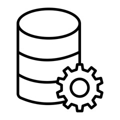 Database Vector Line Icon Design