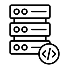 Server Vector Line Icon Design