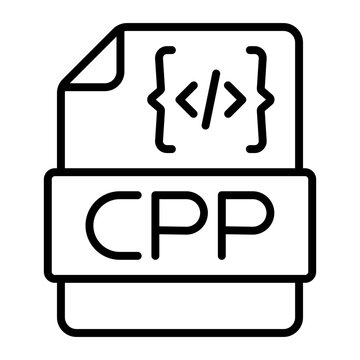 Cpp Vector Line Icon Design