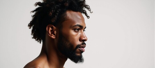 Fototapeta premium Genuine portrayal of an African American athletes natural curls and authentic hairstyle in the sport of Muay Thai
