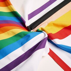Obraz premium An abstract LGBTQ flag within German borders LGBTQ inside a stylized German flag