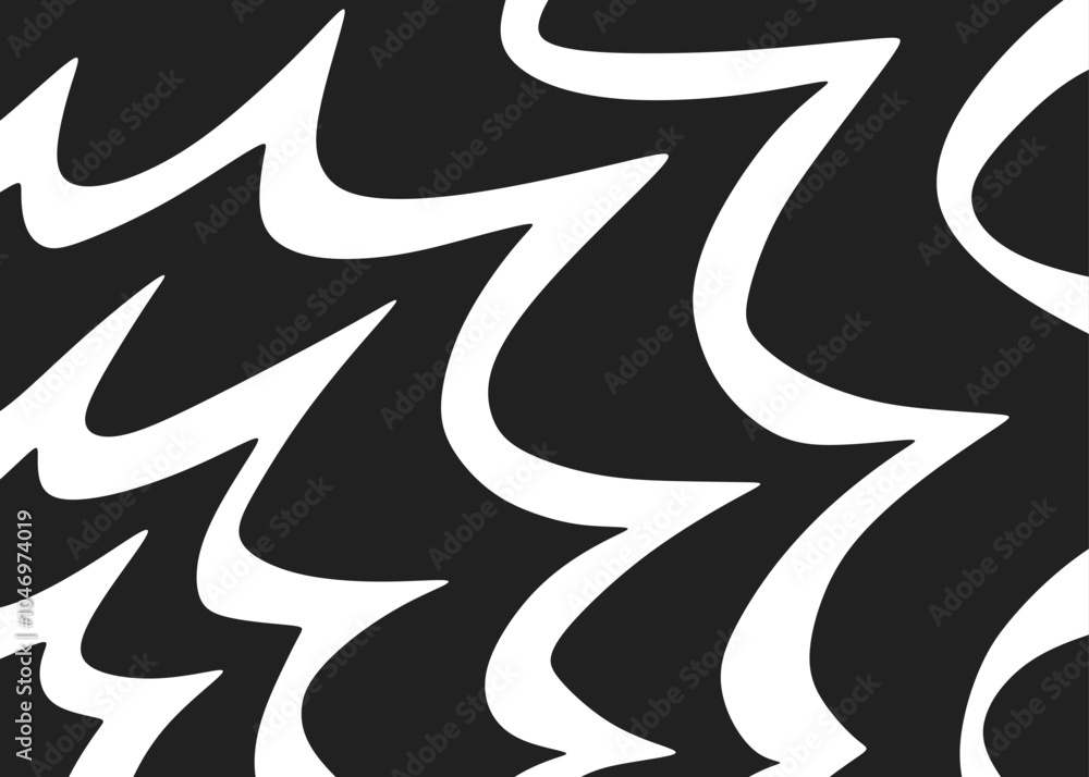 Poster simple background with exploding zigzag line pattern